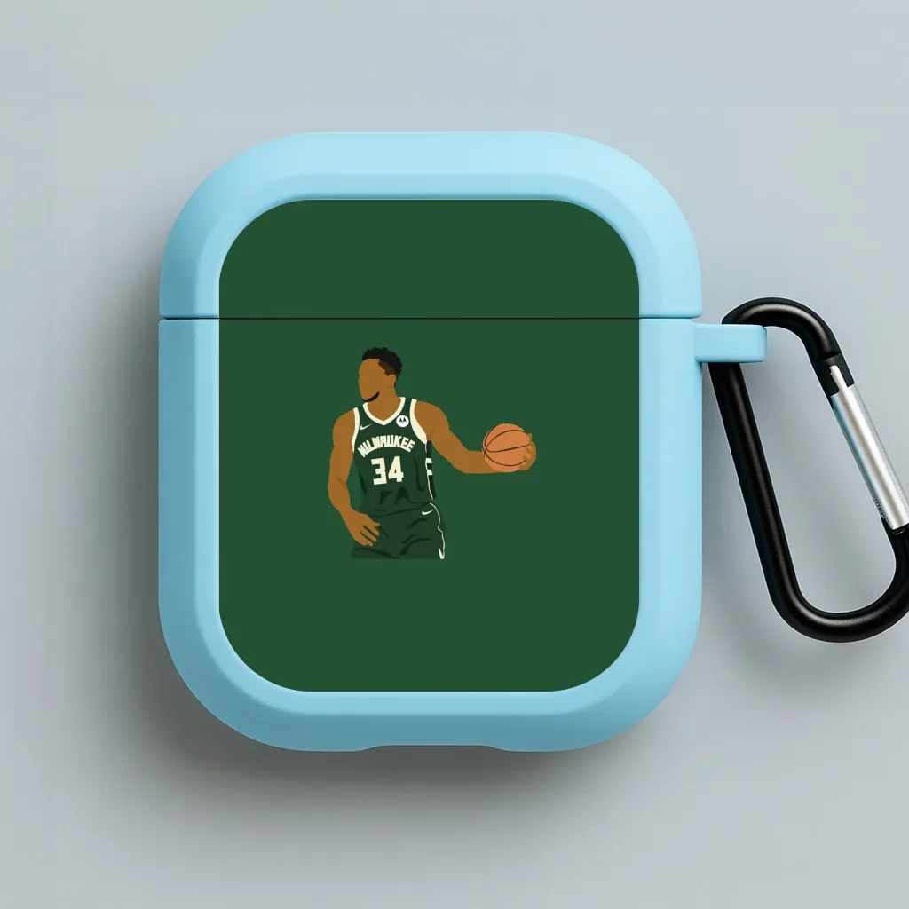Giannis - Basketball AirPods Case magnetic hook protector