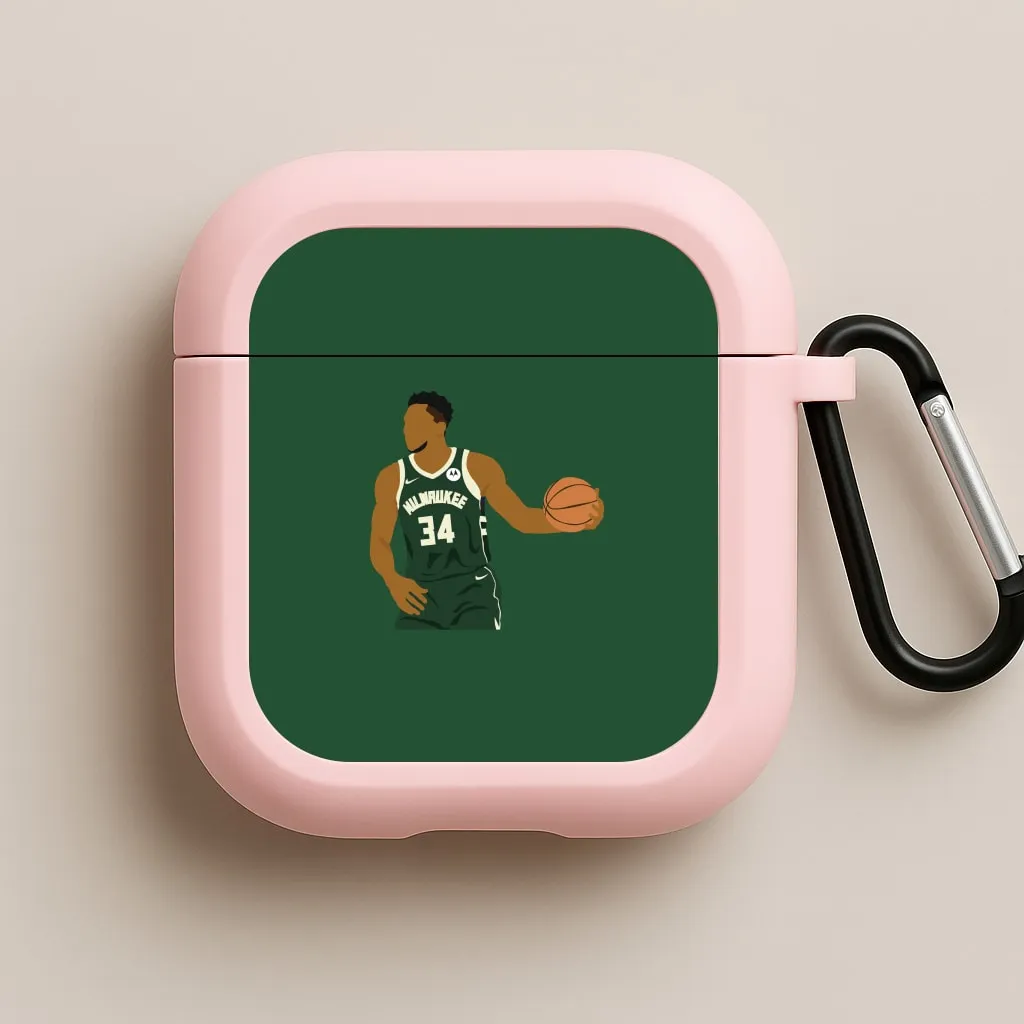 Giannis - Basketball AirPods Case shock absorbing ergonomic silicone airpods case Wireless Device Accessory