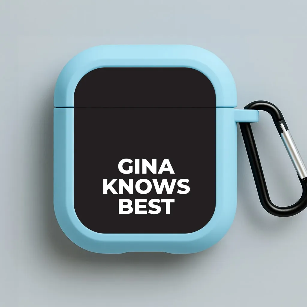 leather surface airpods protector travel friendly silicone shell Gina Knows Best - B99 AirPods Case