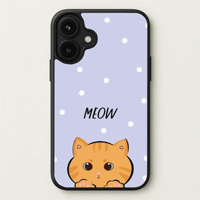 Flexible Pattern Compact Edge Ginger Cat - Cats Phone Case