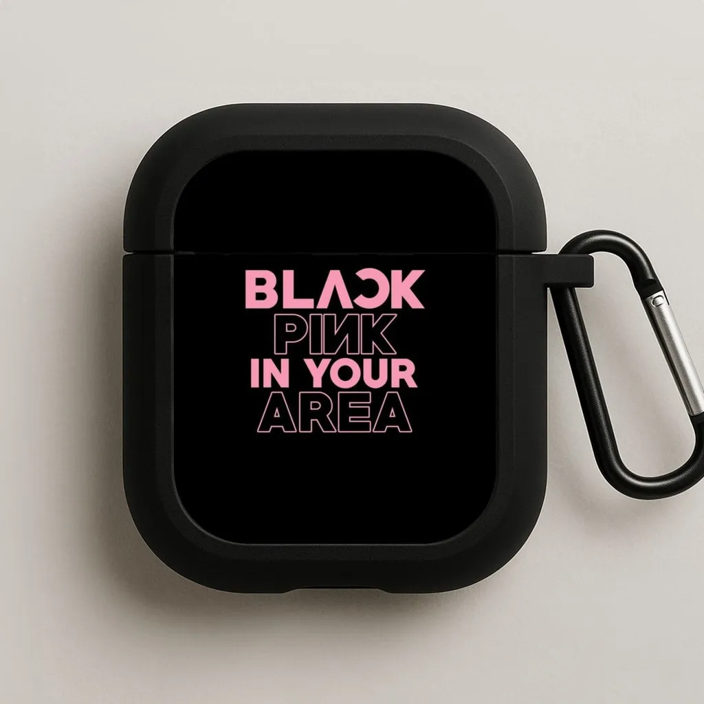 Compact Handy Strap Girl K-Pop Band In Your Area - Black AirPods Case