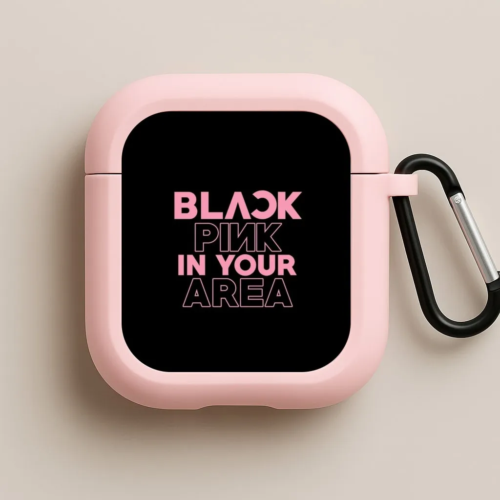 Girl K-Pop Band In Your Area - Black AirPods Case portable airpods case lightweight gradient commuter leather airpods case