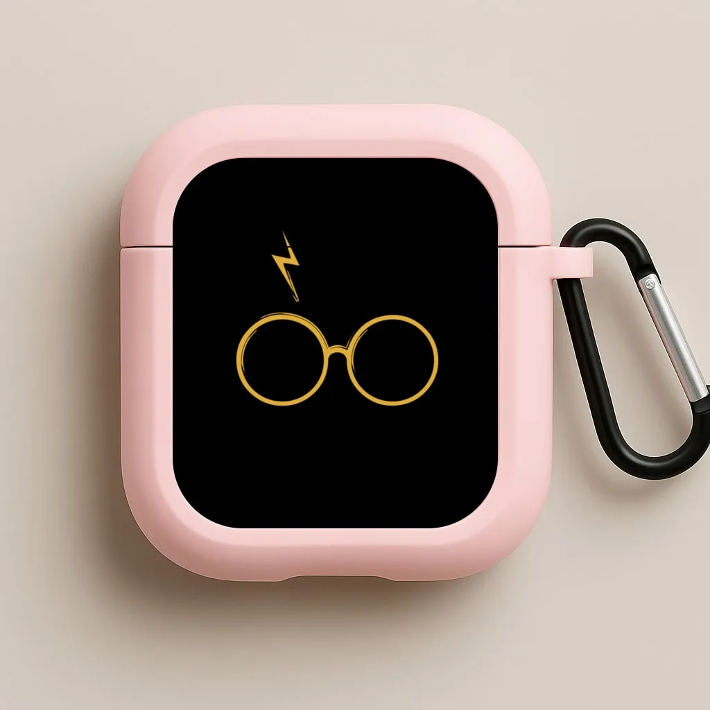 transparent airpods shield Glasses & Scar AirPods Case