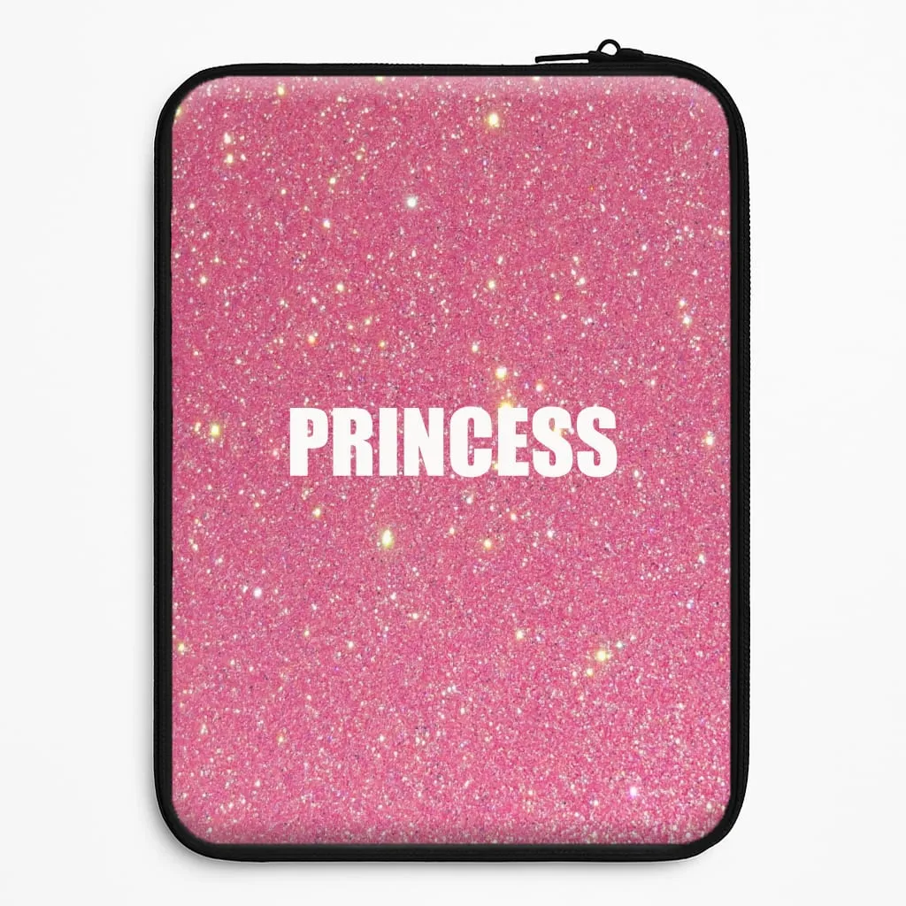 Slim Comfort Glittery Pink Princess Laptop Sleeve