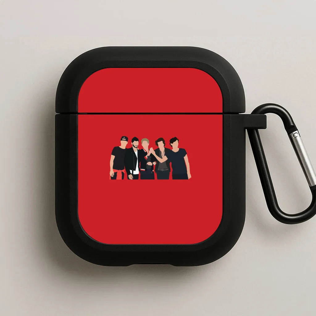 The 1D Crew AirPods Case Durable Design Texture Flexible Silicone Sleeve