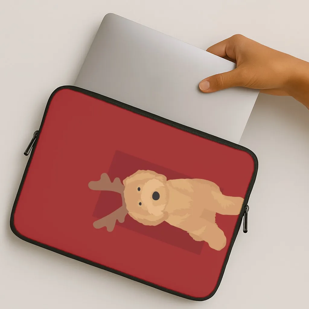 Dog Christmas Ears Laptop Sleeve Light Touch