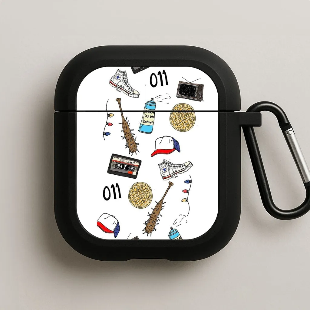 sleek soft grip airpods case Stranger Drawings AirPods Case