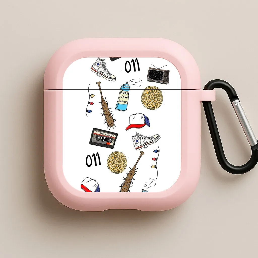 Vibrant Color Shell Creative Silicone Case Stranger Drawings AirPods Case