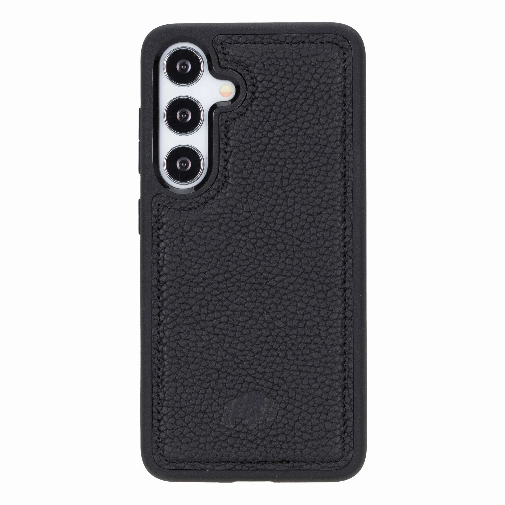 York Leather Snap-On Case - Galaxy S24, Pebble Black Elegant Build Texture Comfort Pattern Texture