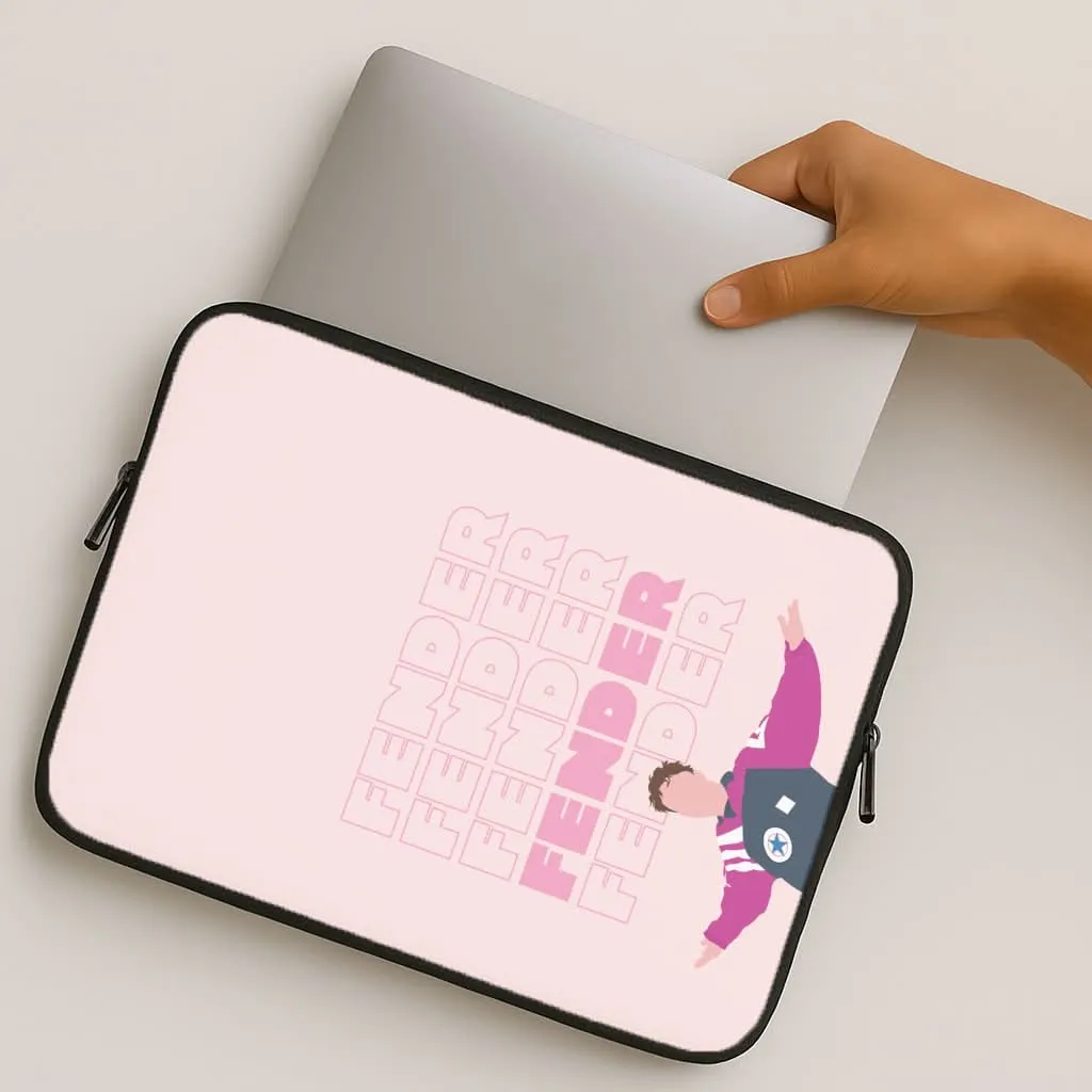 Fender Pink Sports Jersey Laptop Sleeve Lightweight Grip High gloss