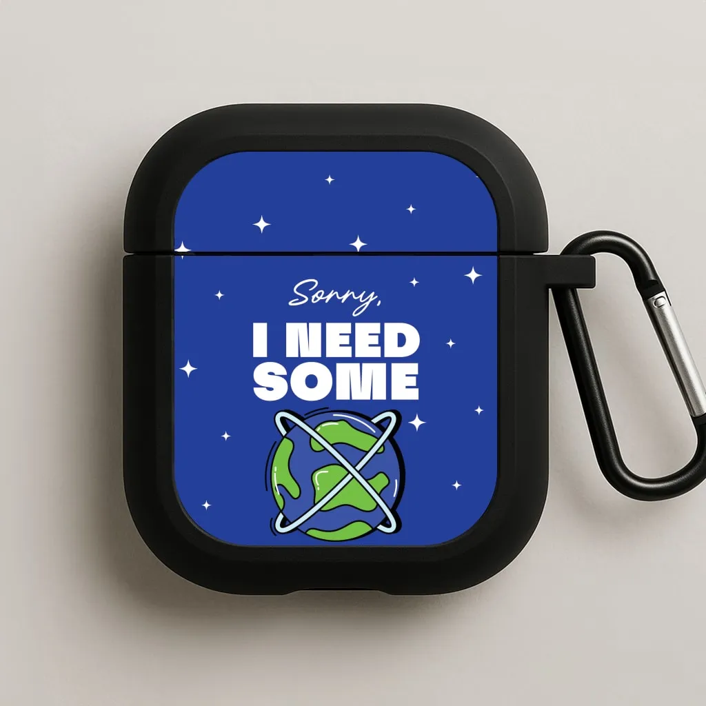 Cartoon I Need Some Space AirPods Case Soft Silicone Organizer Durable Compact Organizer
