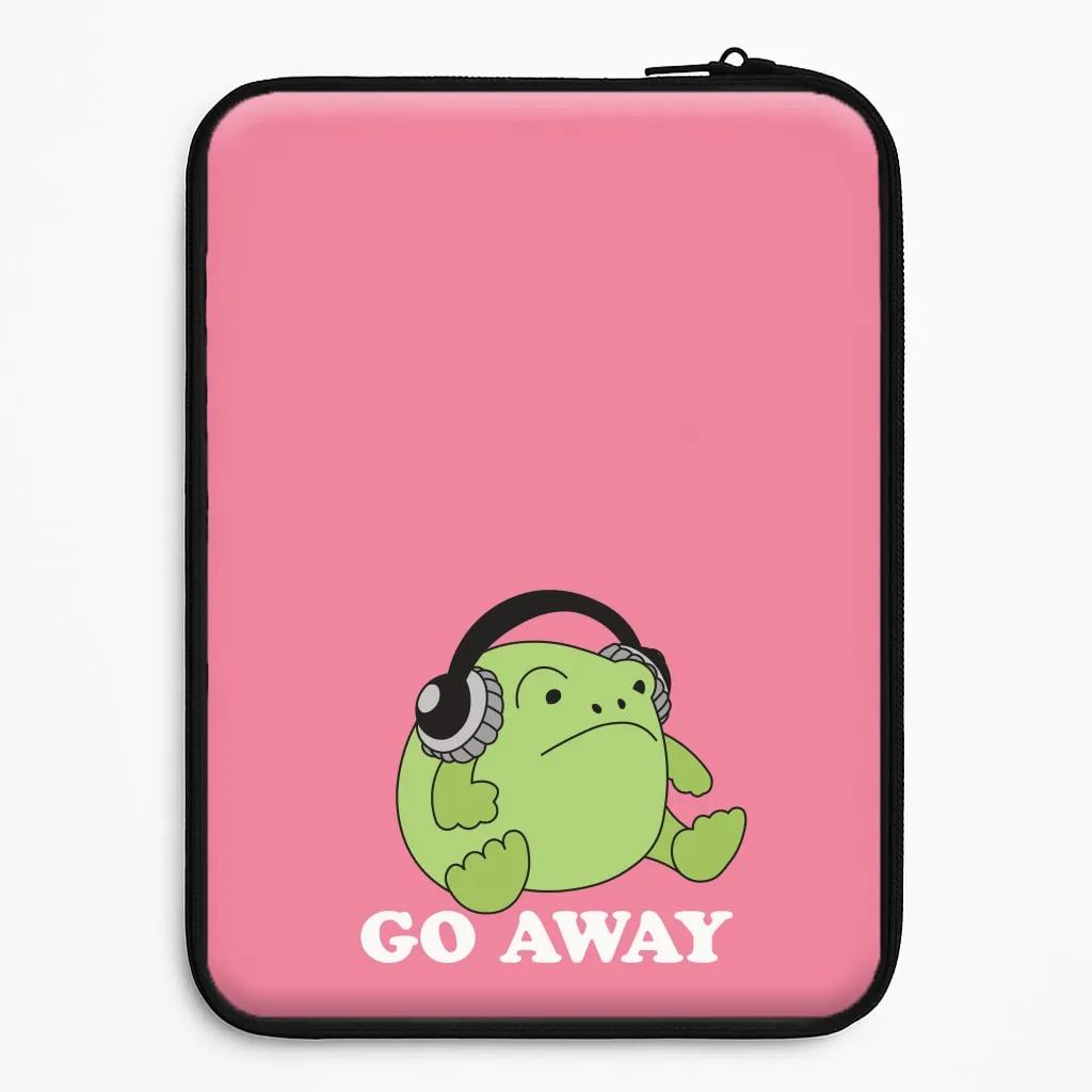 Gloss Layer Comfort Edge Go Away Grumpy Frog  Laptop Sleeve