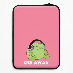 Gloss Layer Comfort Edge Go Away Grumpy Frog  Laptop Sleeve