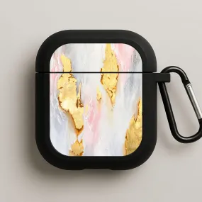 Gold Flaked Marble Pattern AirPods Case designer edition airpods shell