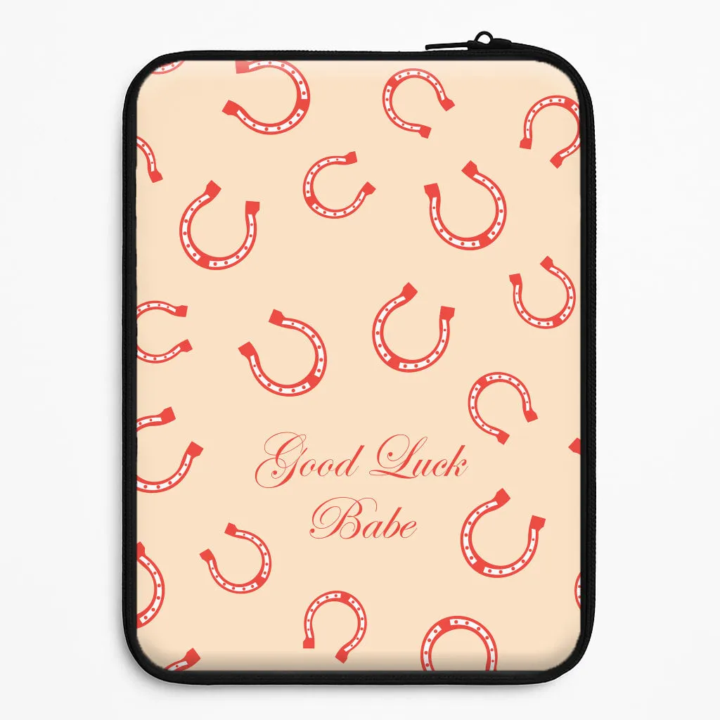 Simple Texture Matte Texture Layer Good Luck Babe Horseshoe Laptop Sleeve