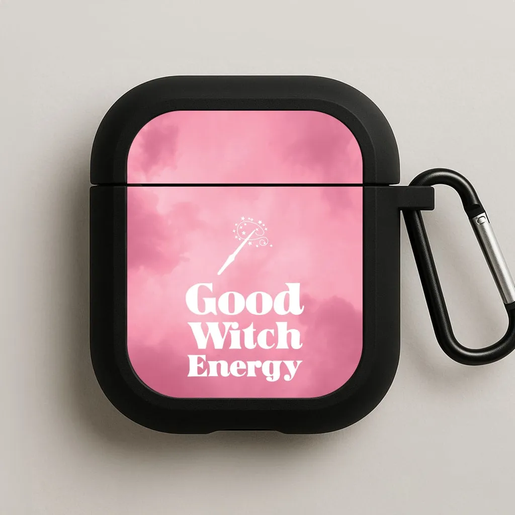 slim minimal cover Trendy Soft Holder Good Witch Energy AirPods Case