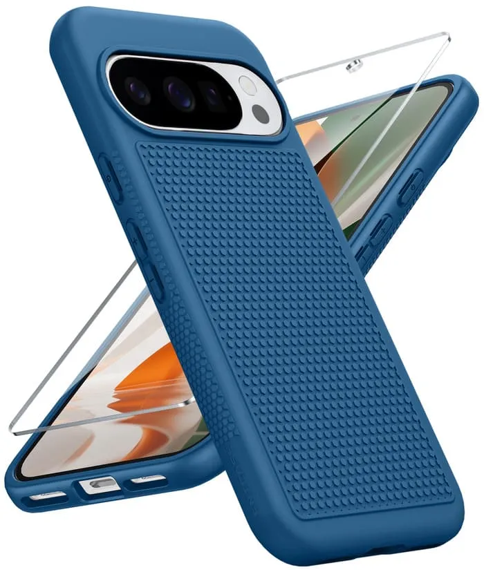 Customizable Option Google Pixel 10 Pro XL/ 9 Pro XL Dual Layer Shockproof Protective Phone Cover with Anti Slip Textured Back Cell Case