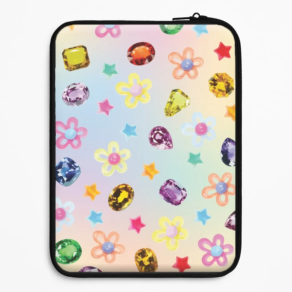 Vibrant Colors Gradient Rainbow Gems Pattern Laptop Sleeve