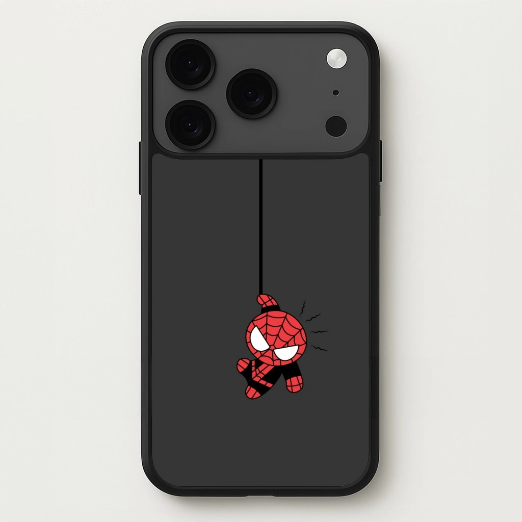 Gray Hanging Spider Hero Phone Case Protective Touch Simple Finish