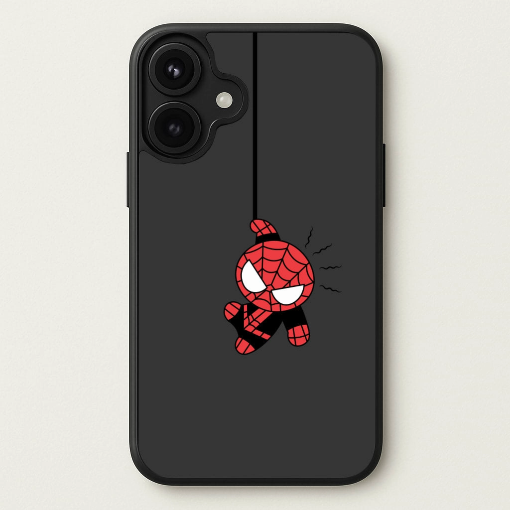 Trendy Layer Hybrid Touch Gray Hanging Spider Hero Phone Case