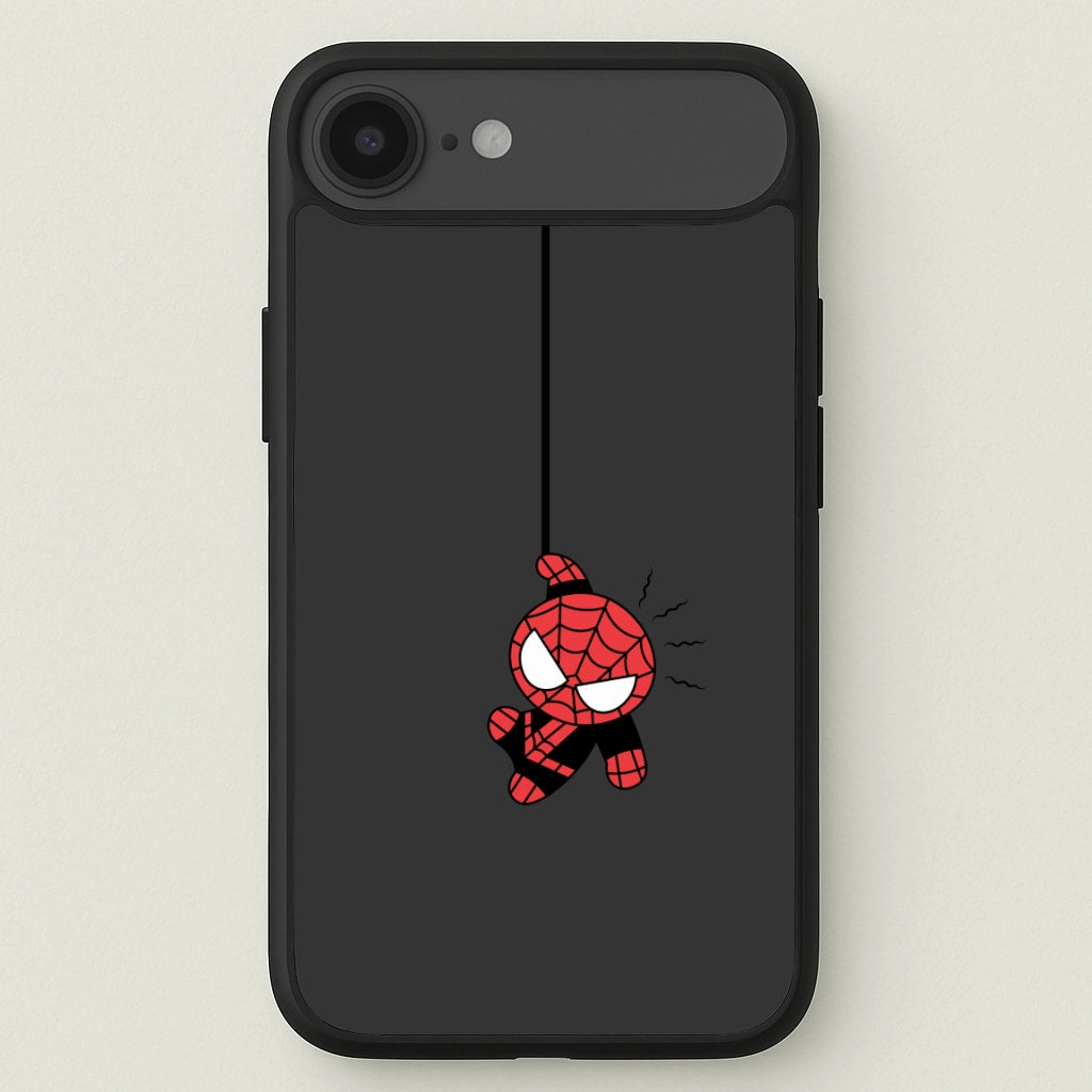 Raised Edges Gray Hanging Spider Hero Phone Case