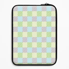 Green And Purple Checkered Laptop Sleeve Sleek Guard Durable Accessory