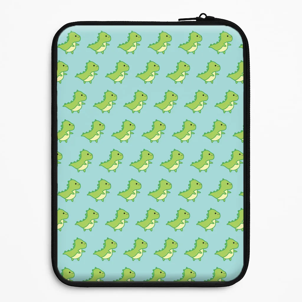 Fashion Accent Green Dinosaurs Pattern - Dinosaurs Laptop Sleeve