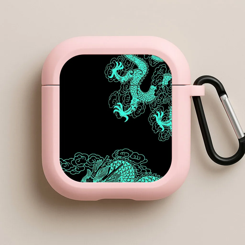 Green Dragon AirPods Case Creative Travel Case