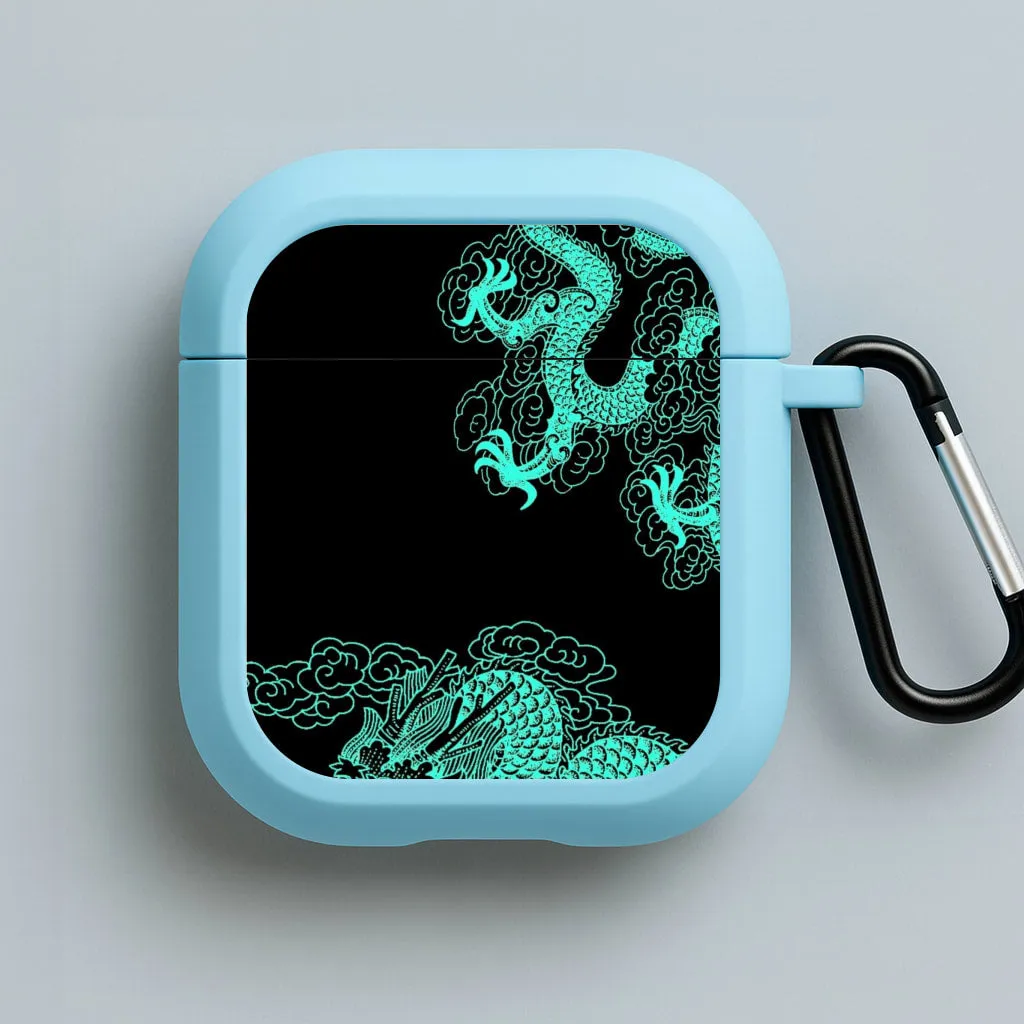 Green Dragon AirPods Case Minimal Travel Organizer Magnetic Lock Cover