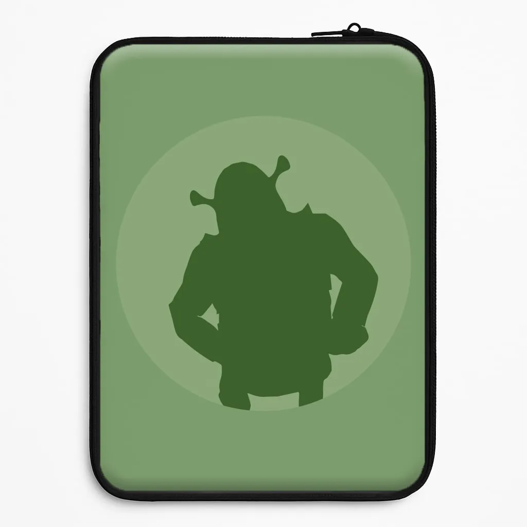 Green Ogre Outline Laptop Sleeve Protective Design Layer Creative Texture