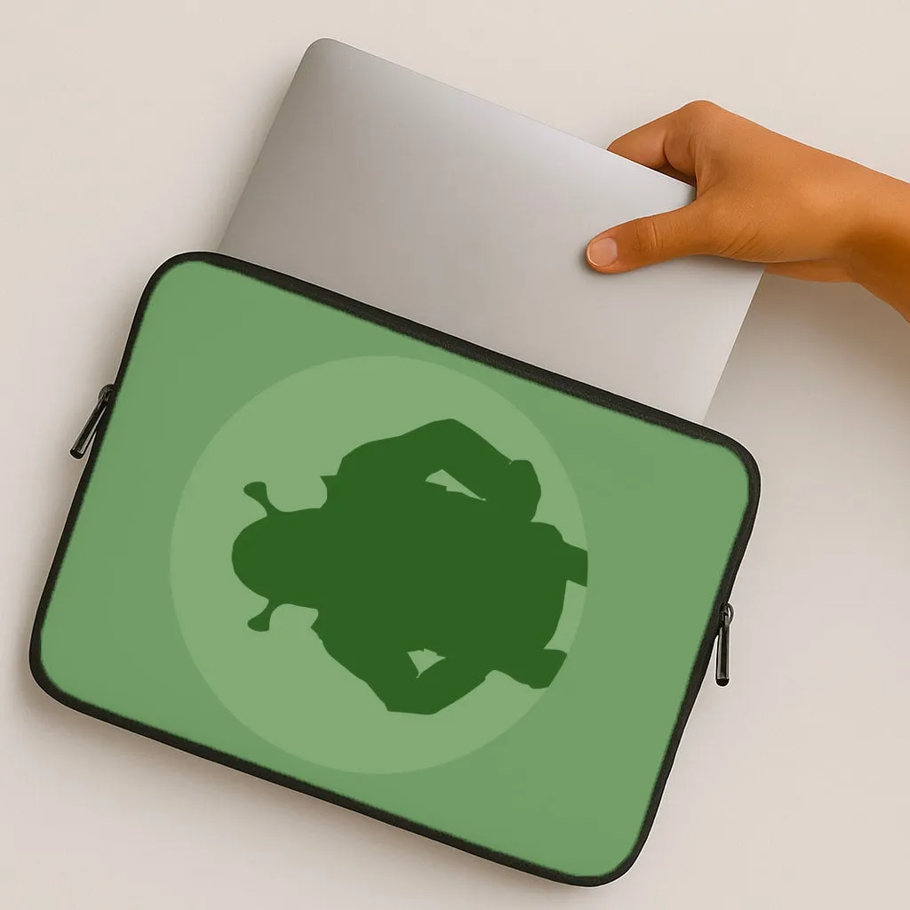 Green Ogre Outline Laptop Sleeve Smooth Craftsmanship Classic Grip