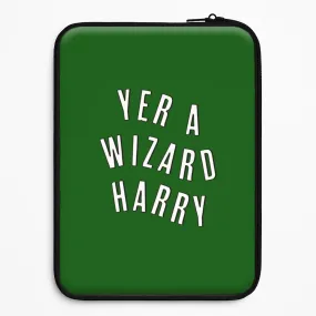 Slim Fitment Green Yer A Wizard Harry Laptop Sleeve