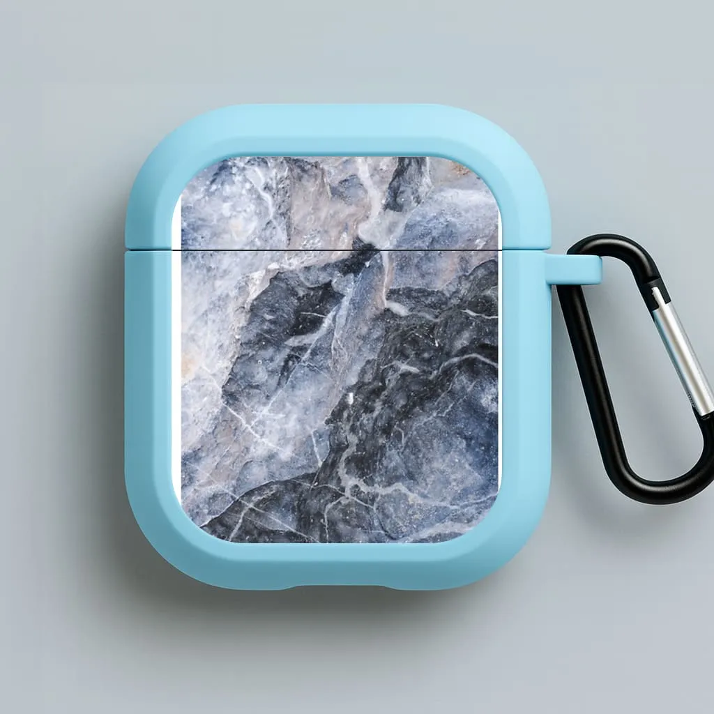 for active lifestyle Creative Silicone Pattern Grey and White Marble AirPods Case