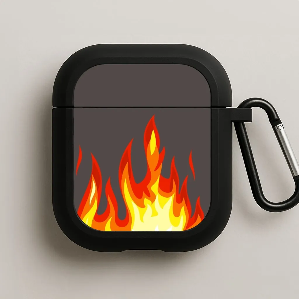 Grey Flame AirPods Case Flexible Rubber Protector resilient airpods case