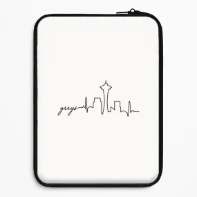 Luxury Finish Texture Elegant Build Texture Grey's Skyline - Grey's Laptop Sleeve