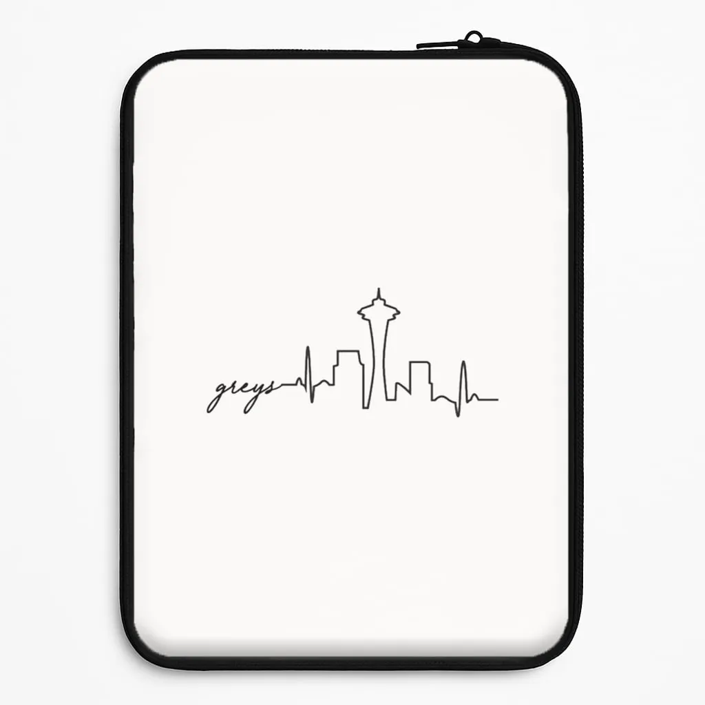 Luxury Finish Texture Elegant Build Texture Grey's Skyline - Grey's Laptop Sleeve