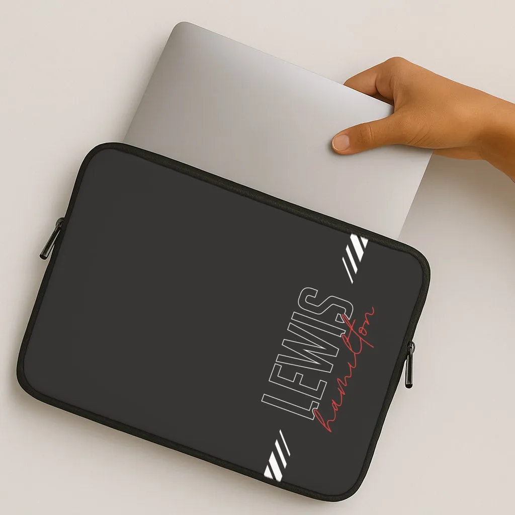 Comfort Feel Polished Detail Racer Stripes Hamilton Laptop Sleeve