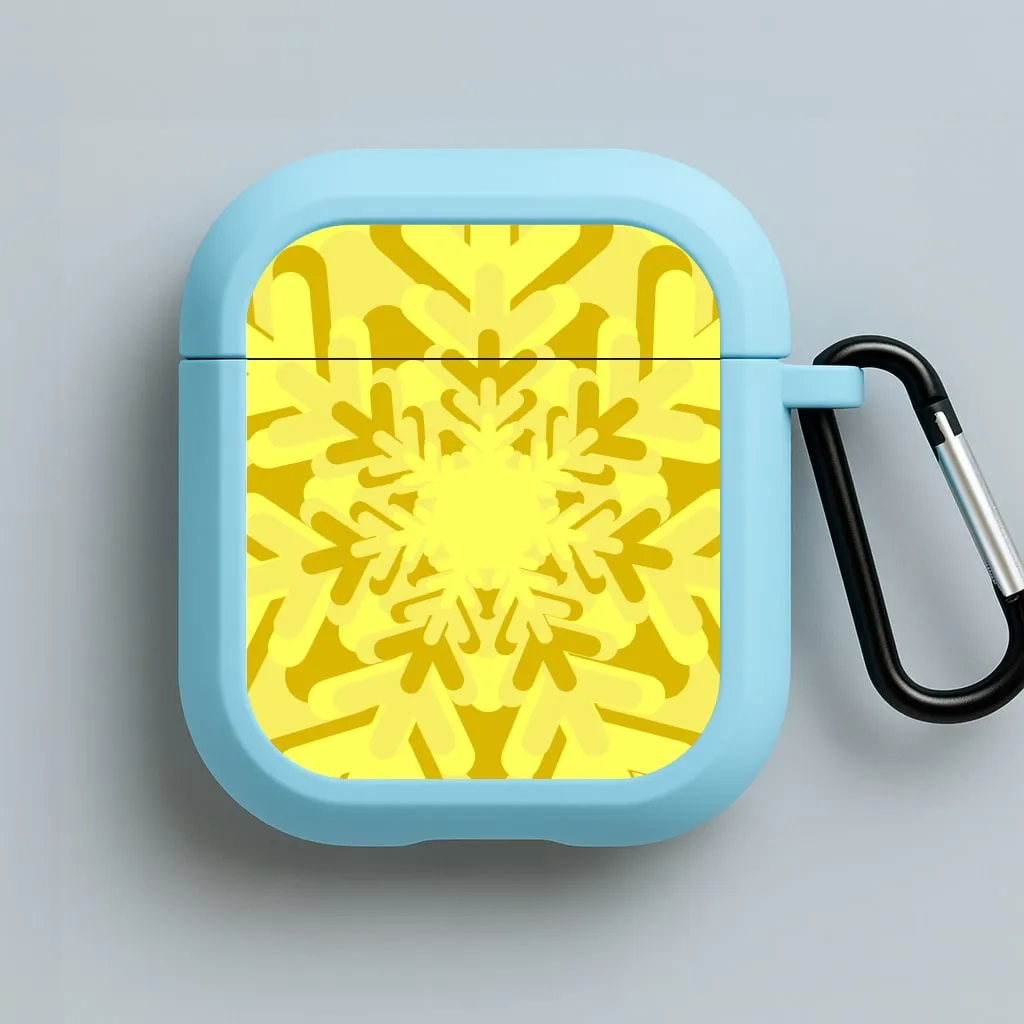 Yellow - Colourful Snowflakes AirPods Case fashion streetwear style case