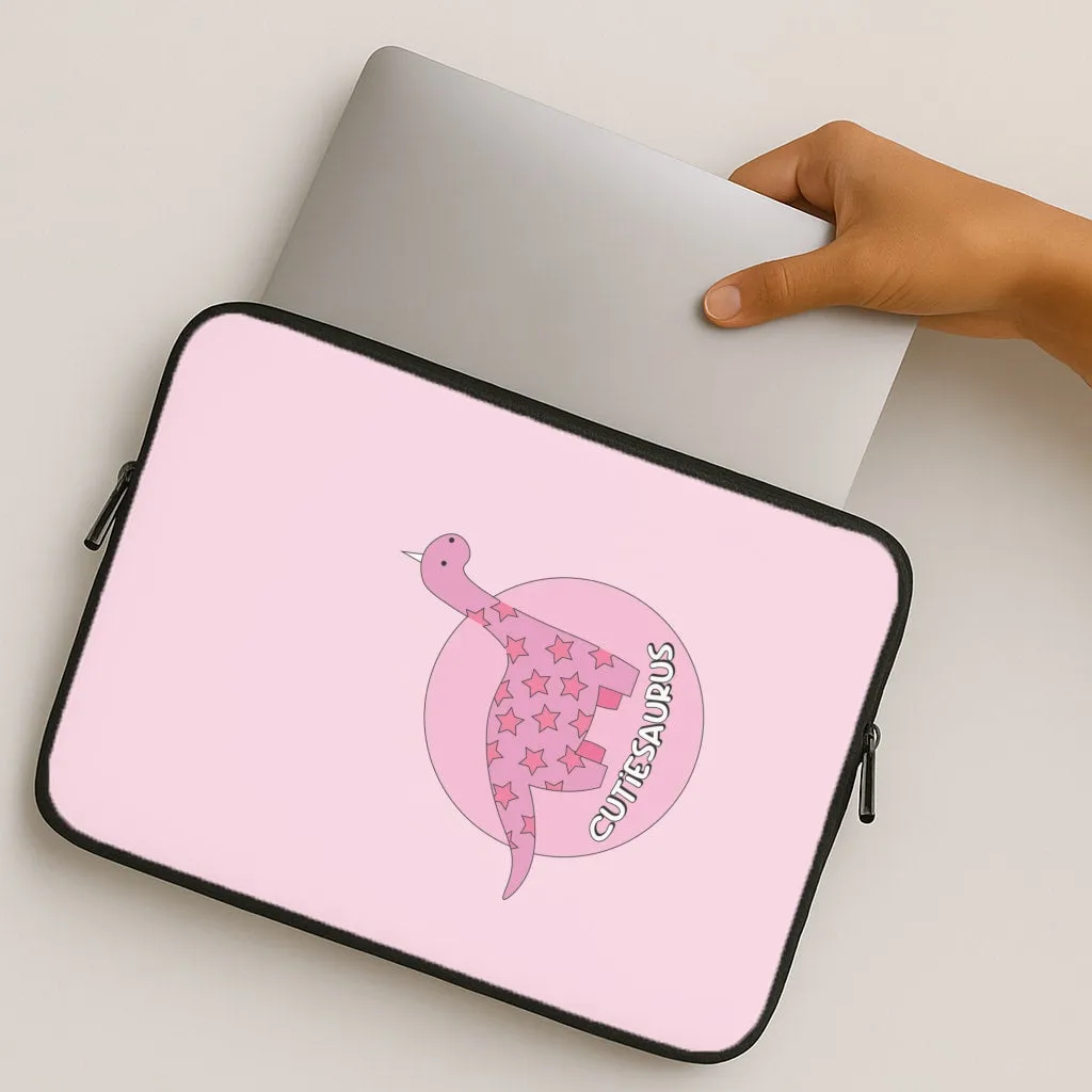 Cutiesaurus - Dinosaurs Laptop Sleeve Rugged Look Finish Flexible Comfort