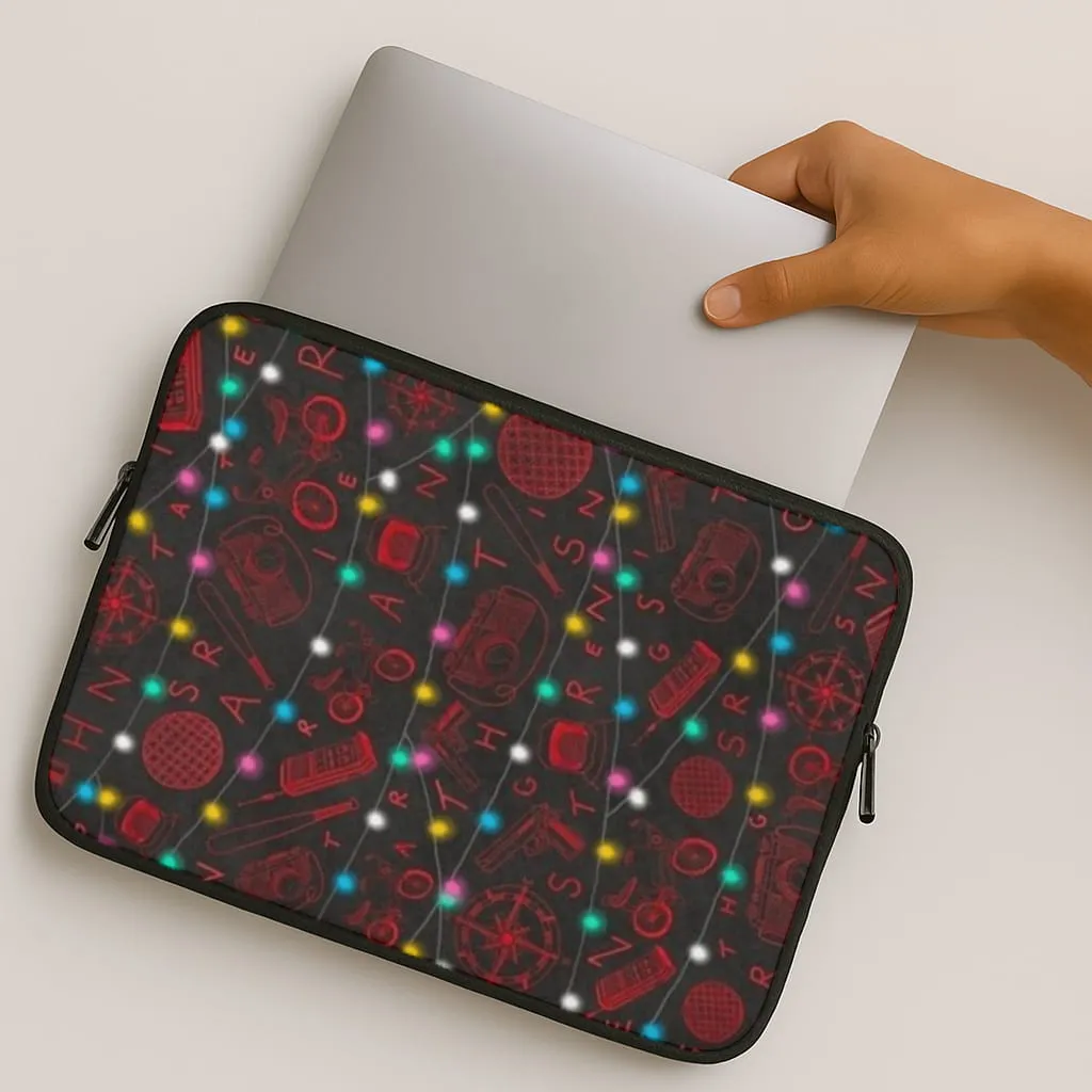 Stranger Red Illustrations Laptop Sleeve Minimal Feature Hybrid Detail