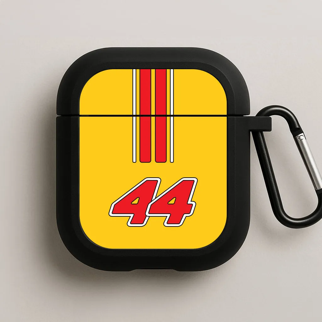 Retro Yellow And Red Hamilton AirPods Case Portable Handy Organizer