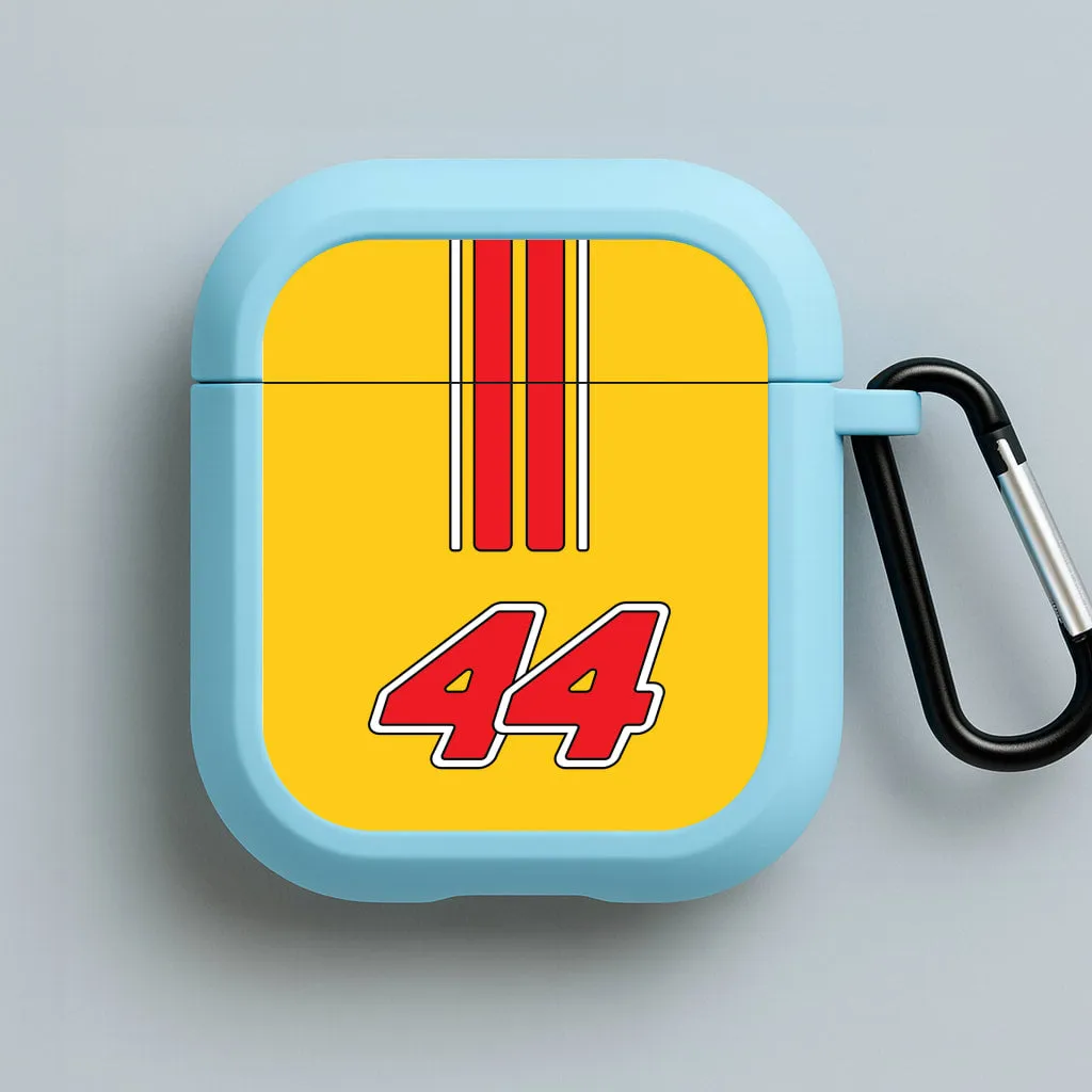 durable travel silicone airpods protector Retro Yellow And Red Hamilton AirPods Case