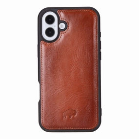 Comfort Texture Layer Minimal Shield Modern York MagSafe Leather Case ?C iPhone 16 Plus, Burnished Tan