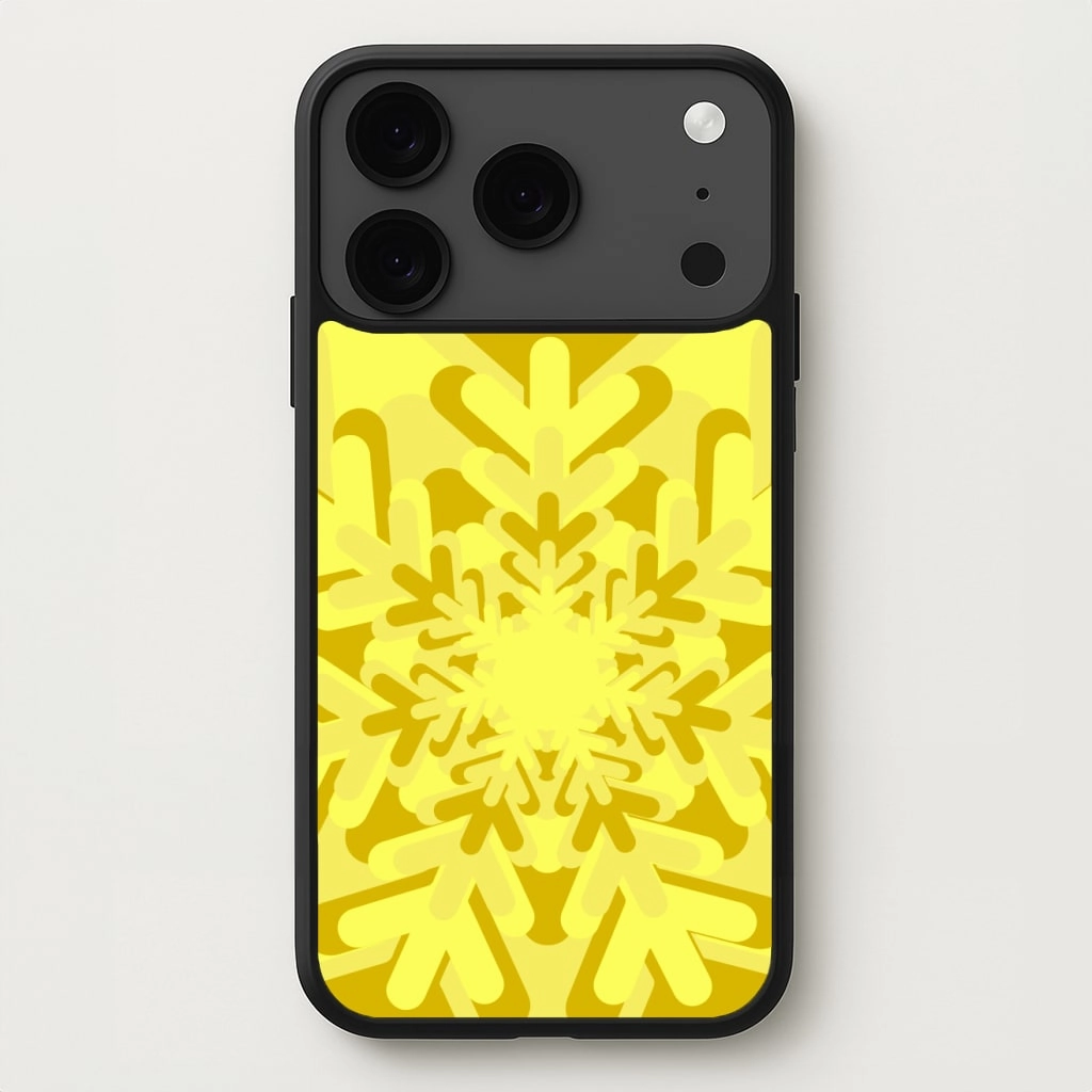 Yellow - Colourful Snowflakes Phone Case Frosted Finish Modern Touch