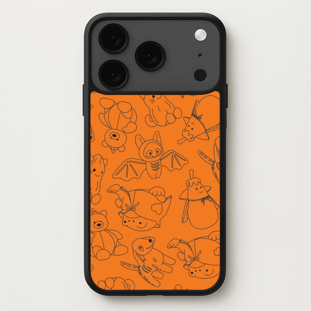 Modern Accessory Light Edge Halloween Plushies Pattern I - Halloween Phone Case