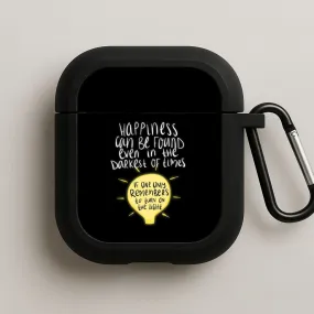 anti impact airpods case Simple Design Organizer Happiness Can Be Found In The Darkest of Times AirPods Case