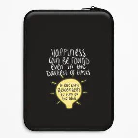 Soft Edge Texture High End Look Happiness Can Be Found In The Darkest of Times Laptop Sleeve