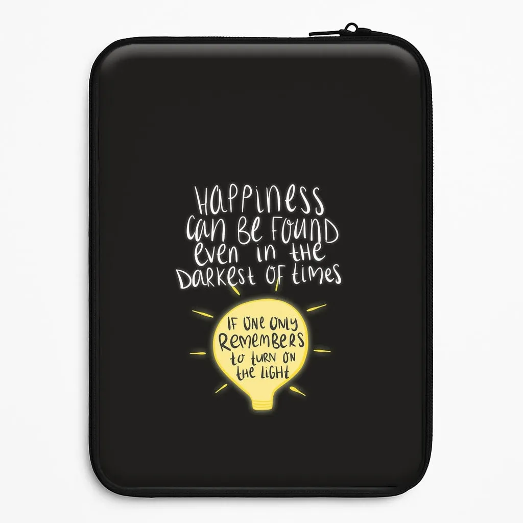 Soft Edge Texture High End Look Happiness Can Be Found In The Darkest of Times Laptop Sleeve