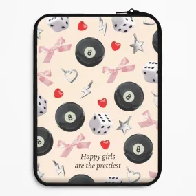 Clear Frame Happy Girls Are The Prettiest Pattern Laptop Sleeve