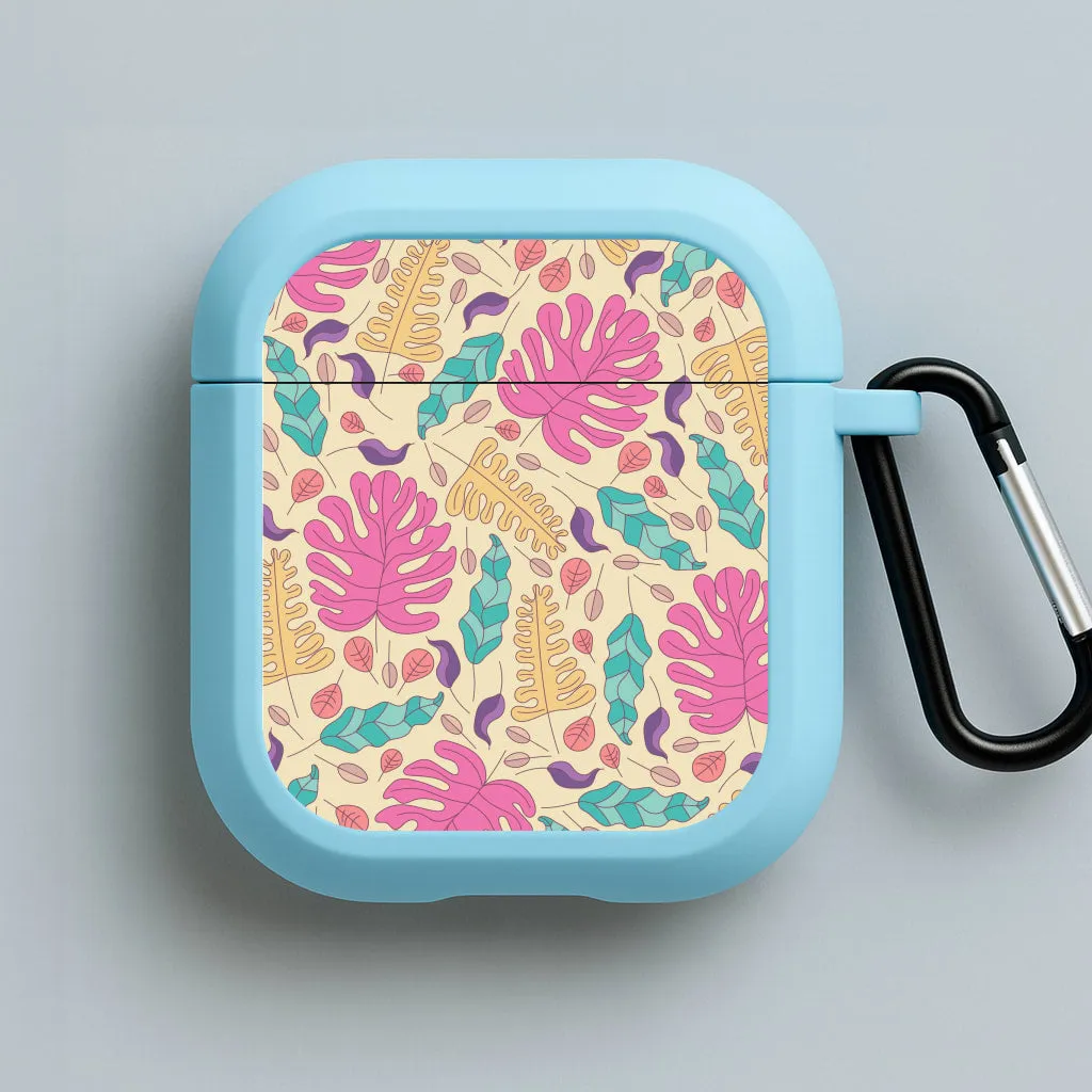 Everyday Storage Organizer Creative Smooth Cover Multi Coloured Leaves - Foliage AirPods Case